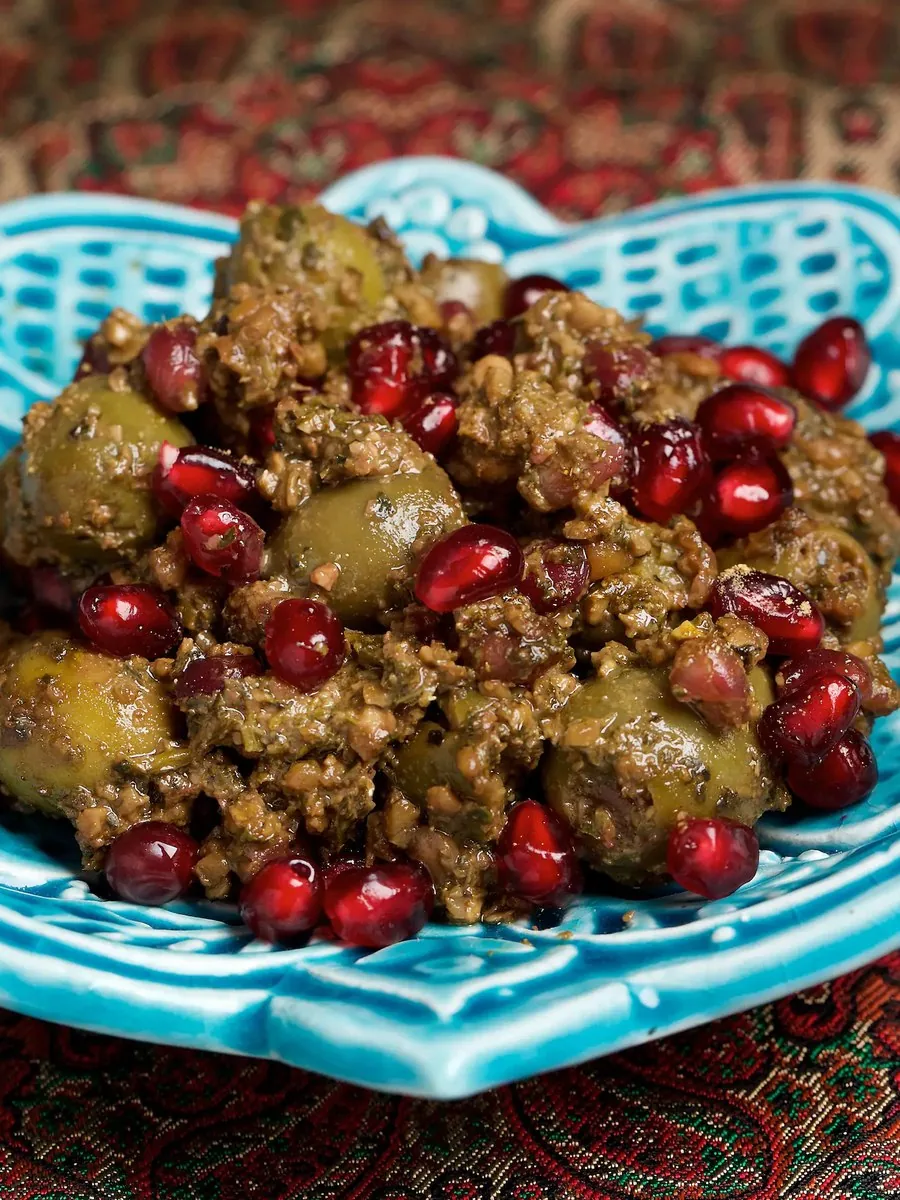 Zeitun Parvarde (Walnut & Pomegranate Olives)